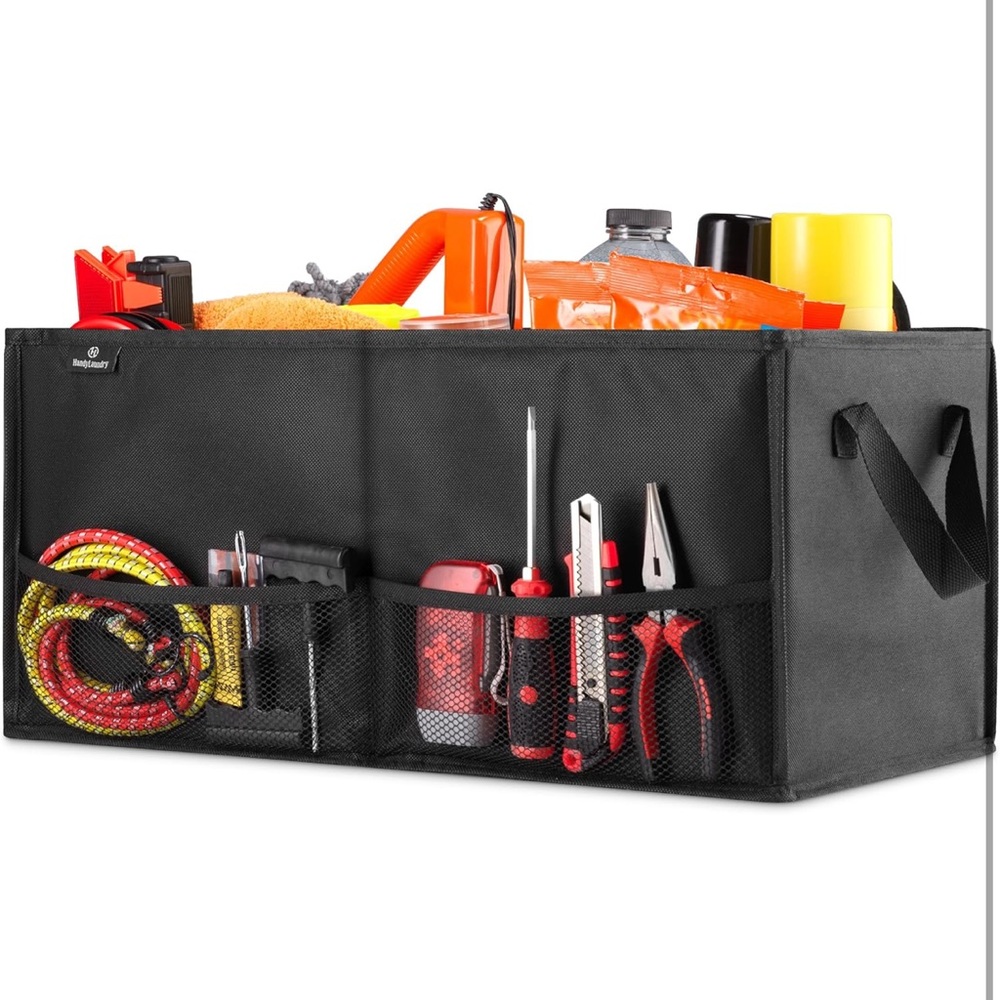 Fold Away Car Trunk Organizer, Black, 22" x 10" x 11", Non-Slip - Picture 7 of 16